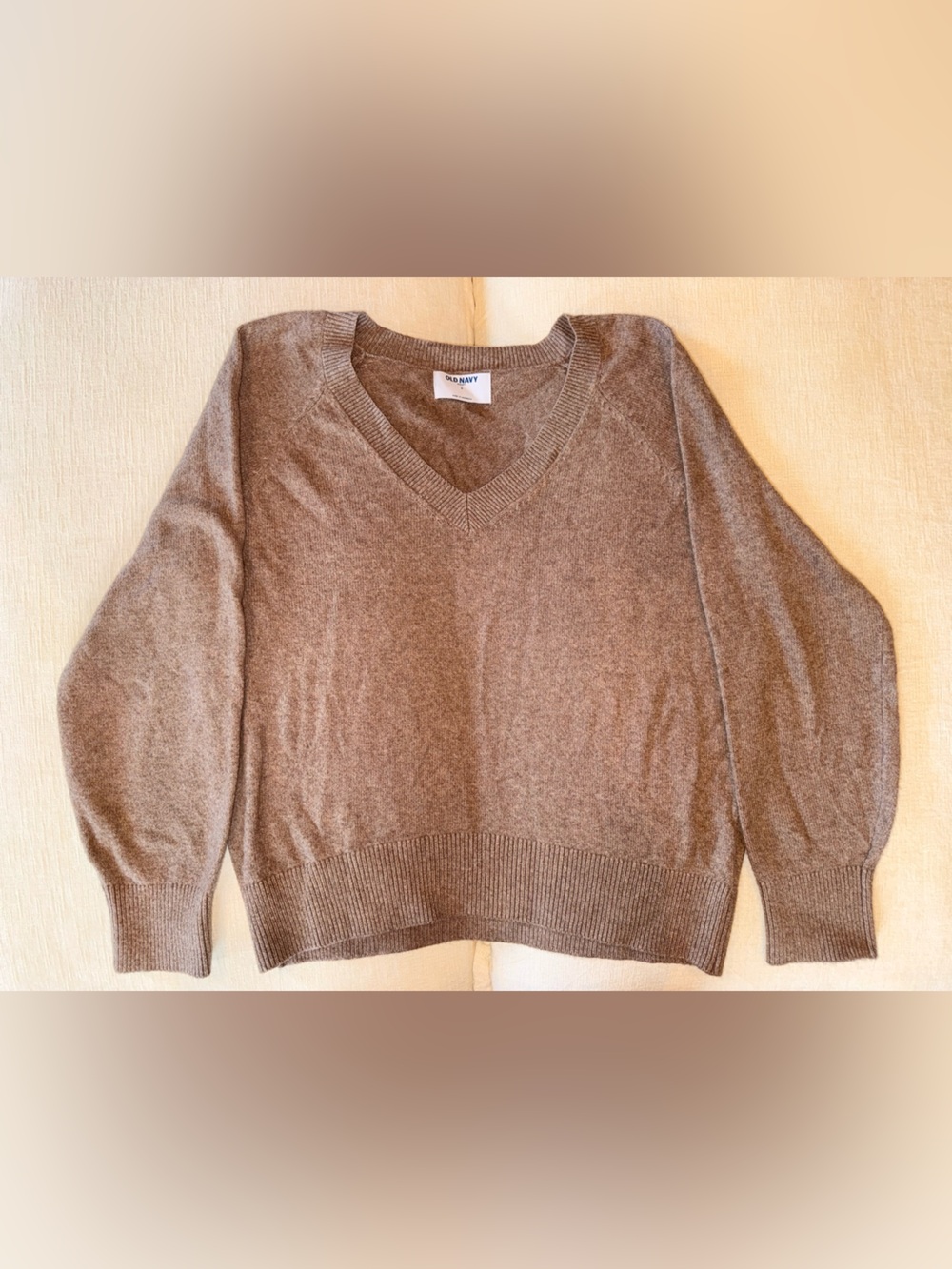 Old Navy Brown V-Neck Sweater